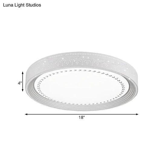 Modern Led Ceiling Light With Meteor Shower Design Acrylic Shade White Round Flush Mount Various