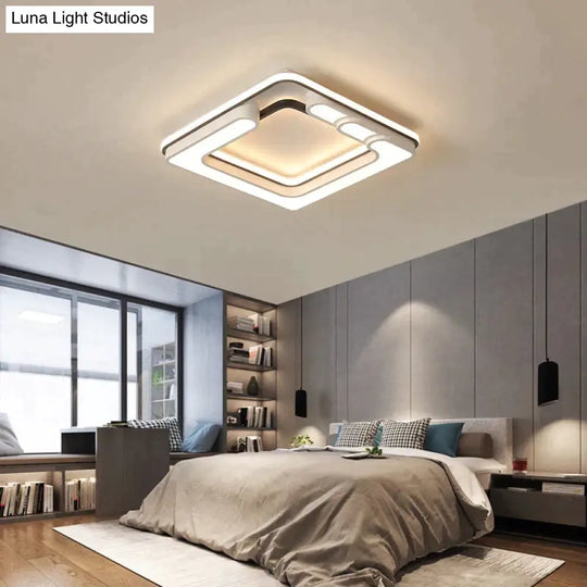 Modern Led Ceiling Light With Remote Control For Living Room Bedroom Surface Mounted Lights White