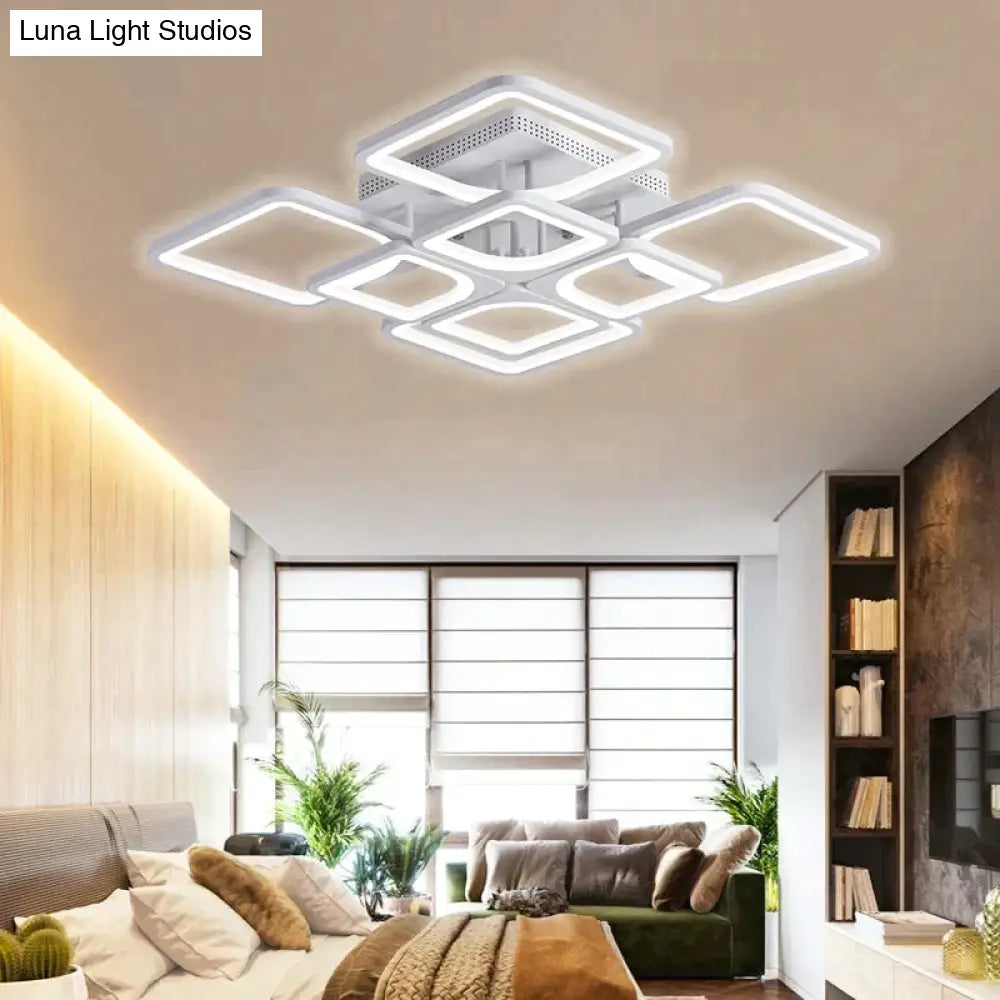 Modern Led Ceiling Lights App Remote Control Dimmable Light For Living Room Bedroom Fixture Indoor