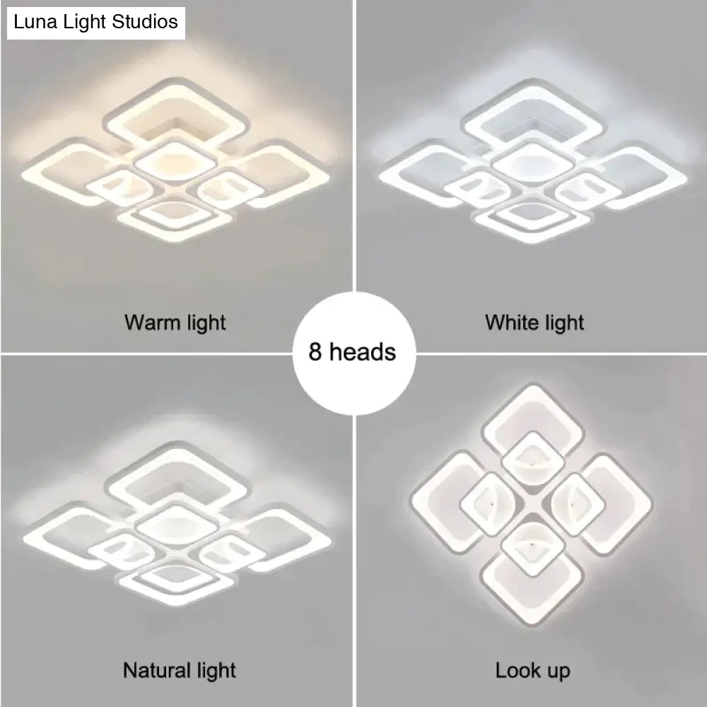 Modern Led Ceiling Lights Dimmable Lamp With App Remote Control For Living Room Bedroom Home