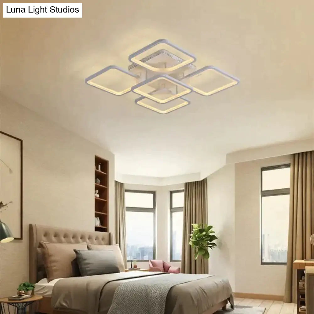 Modern Led Ceiling Lights Dimmable Lamp With App Remote Control For Living Room Bedroom Home