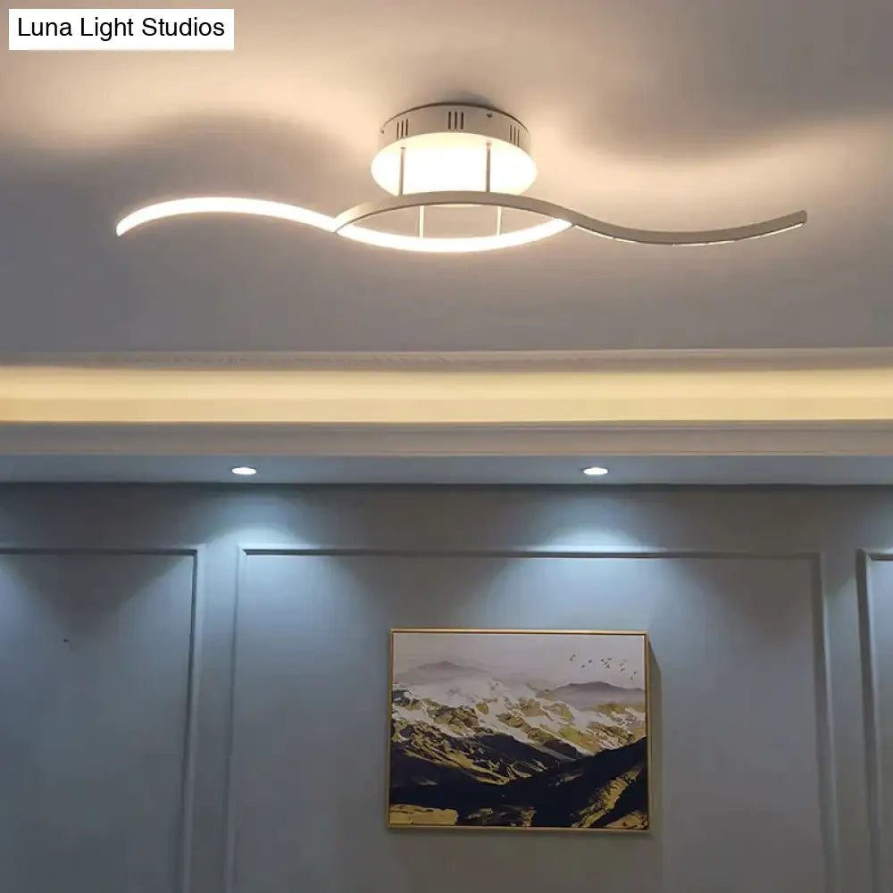 Modern Led Ceiling Lights For Living Room Bedroom Study Foyer Home Round Lamp Matte Black/White