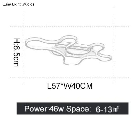 Modern Led Ceiling Lights For Living Room Bedroom Study White/Black Color Creative Lamp