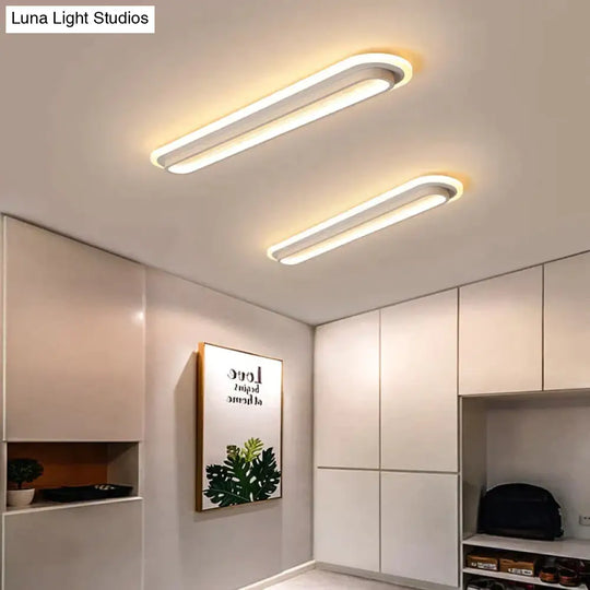 Modern Led Ceiling Lights For Living Room Corridor White Black Surface Mounted Lamp