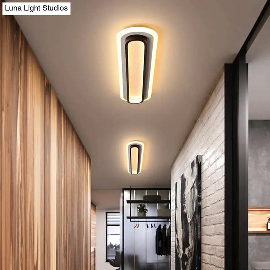 Modern Led Ceiling Lights For Living Room Corridor White Black Surface Mounted Lamp