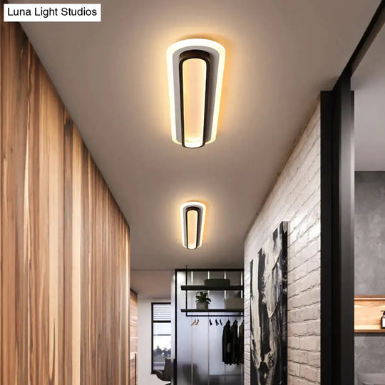 Modern Led Ceiling Lights For Living Room Corridor White Black Surface Mounted Lamp Color /