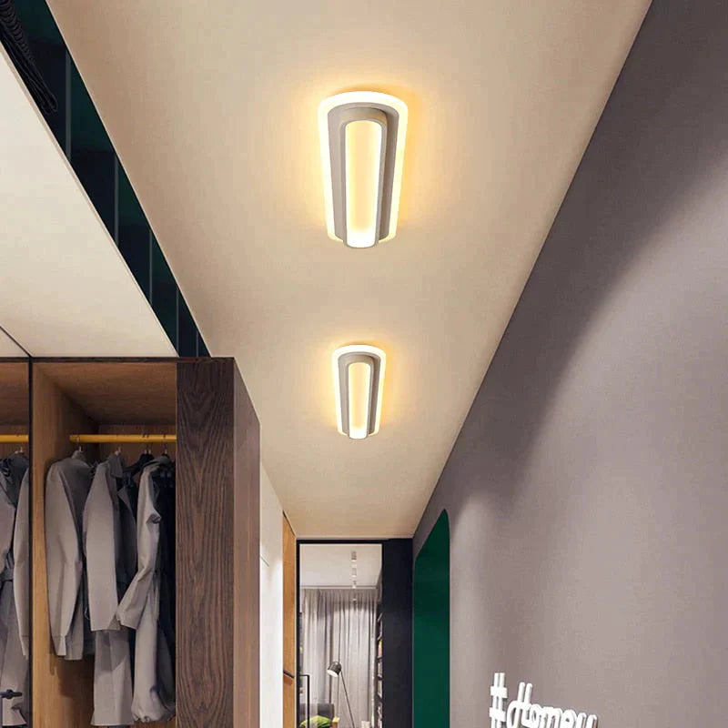 Modern Led Ceiling Lights For Living Room Corridor White Black Surface Mounted Lamp Color /