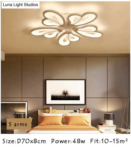 Modern Led Ceiling Lights For Living Room Dining Bedroom Foyer Luminaries White Frame Lamps Input