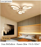 Modern Led Ceiling Lights For Living Room Dining Bedroom Foyer Luminaries White Frame Lamps Input /