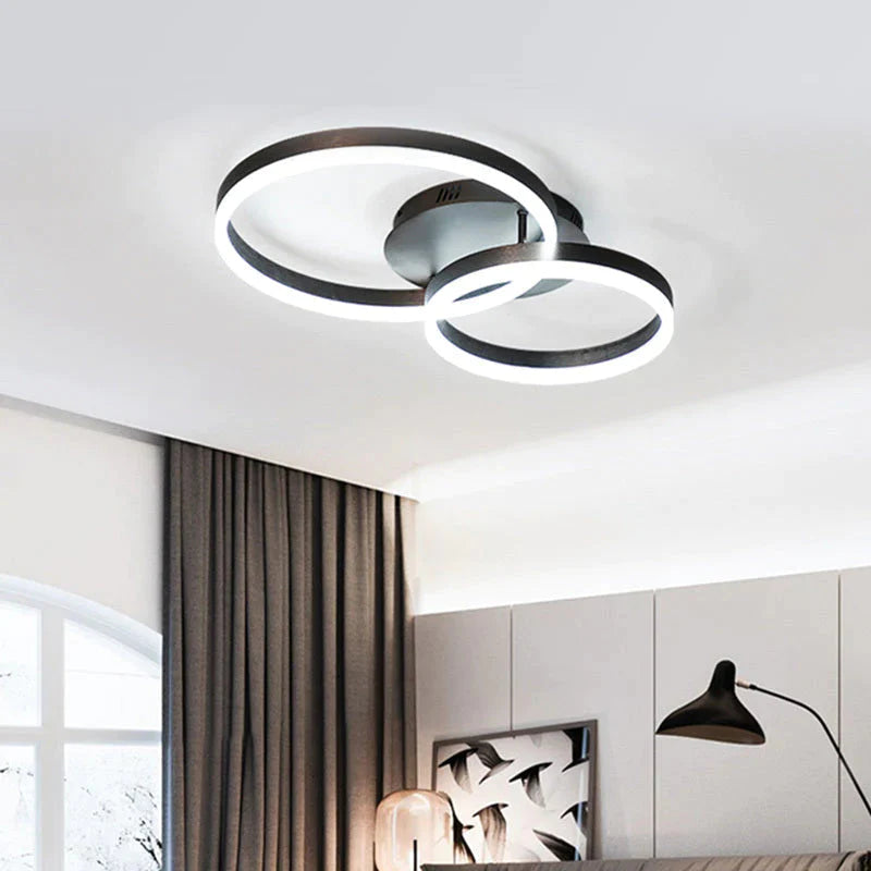 Modern LED Ceiling Lights For Living Room Kitchen Fixtures With Remote Indoor Home Dining Lamps Rings Restaurant Luminaria
