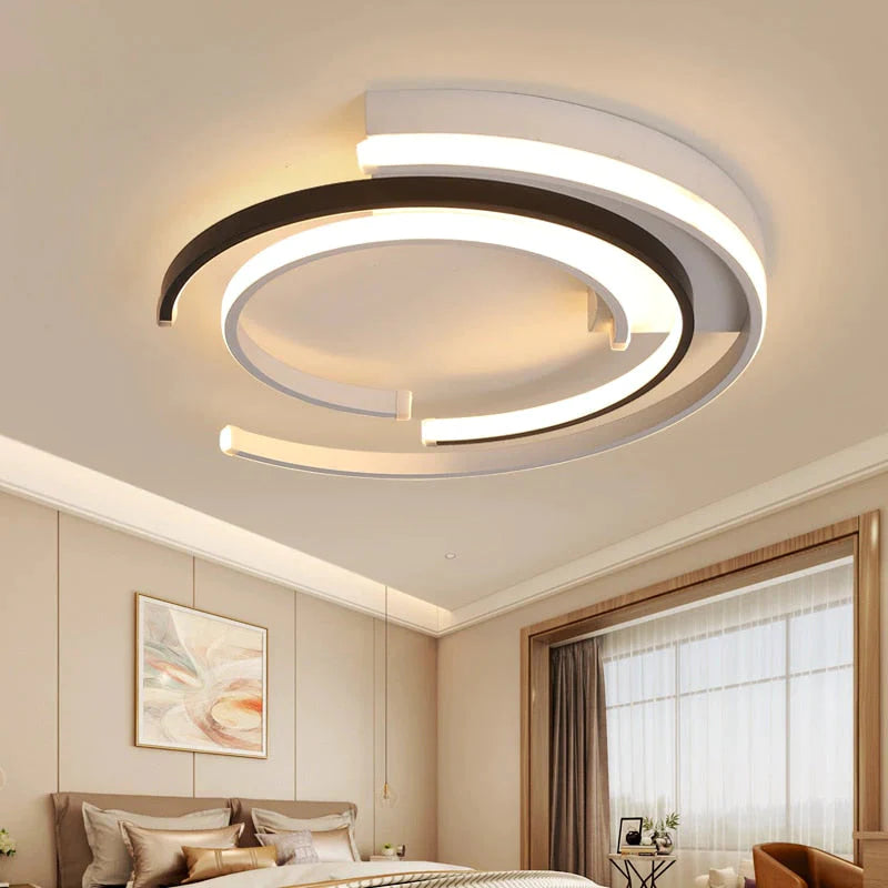 Modern LED Ceiling Lights Living room Bedroom lustre de plafond moderne luminaire plafonnier White Black LED Ceiling Lamp
