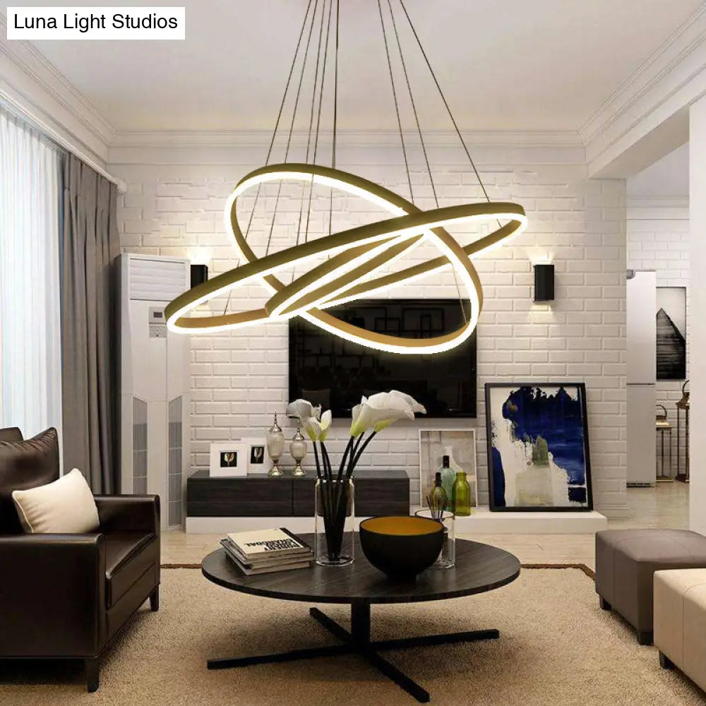 Modern Led Chandelier: Acrylic Suspension Lamp For Dining Room