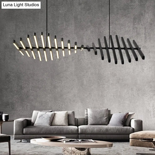 Modern Led Chandelier Lighting Nordic Loft Black White Hanging Pendant Light 10 Heads 48X47Cm / Lamp