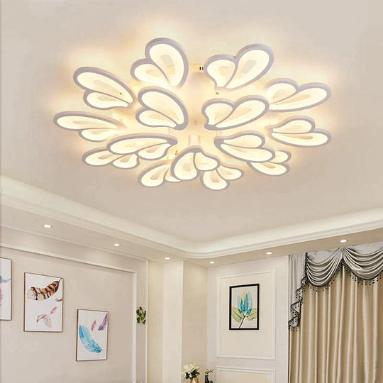 Modern Led Chandelier With Remote Control Acrylic Lights For Living Room Bedroom Home Lighting