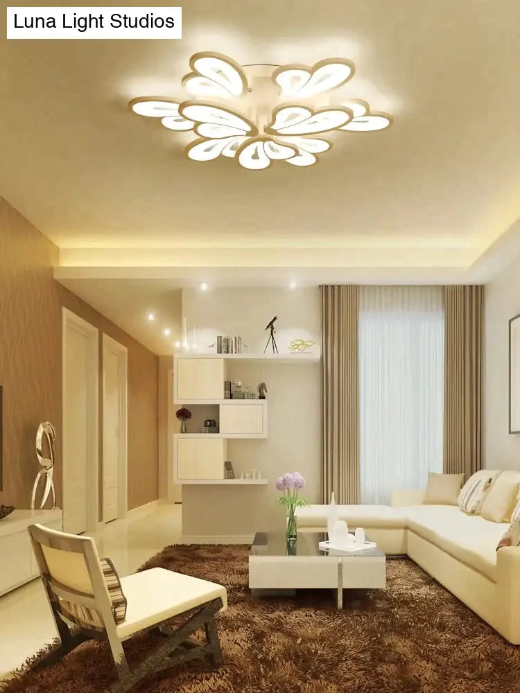 Modern Led Chandelier With Remote Control Acrylic Lights For Living Room Bedroom Home Lighting