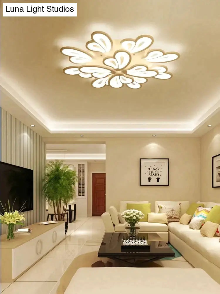 Modern Led Chandelier With Remote Control Acrylic Lights For Living Room Bedroom Home Lighting