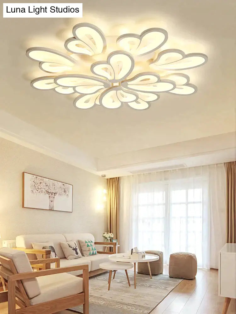 Modern Led Chandelier With Remote Control Acrylic Lights For Living Room Bedroom Home Lighting