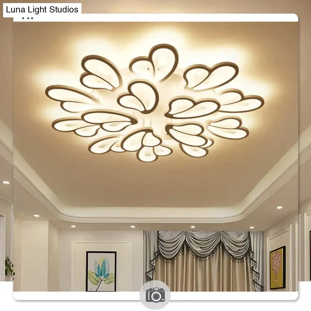 Modern Led Chandelier With Remote Control Acrylic Lights For Living Room Bedroom Home Lighting