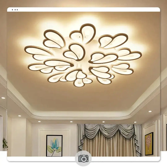 Modern Led Chandelier With Remote Control Acrylic Lights For Living Room Bedroom Home Lighting