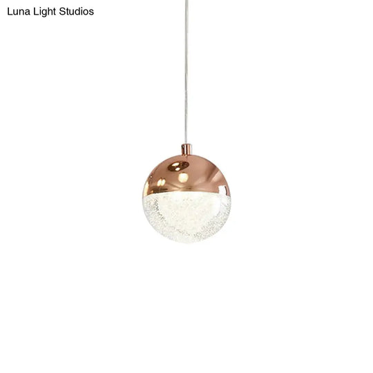 Modern Crystal Led Pendant Light: Chrome/Gold Finish Ideal For Dining Room