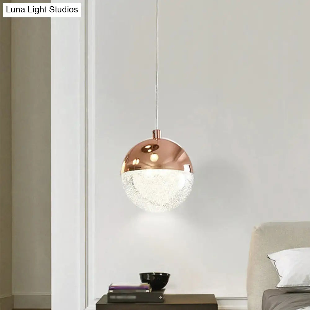 Modern Led Crystal Pendant Light With Chrome/Gold Finish- Perfect For Dining Room