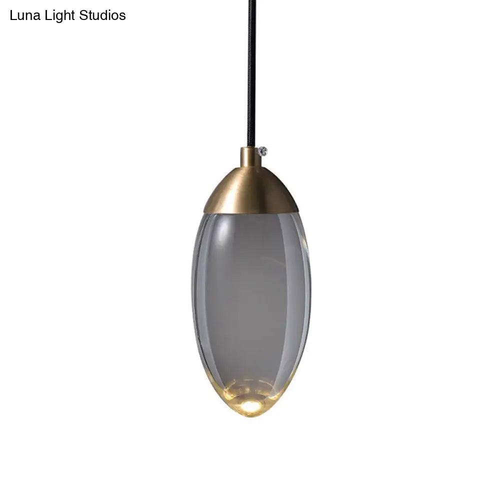 Led Crystal Suspension Pendant - Modern Gold Teardrop Lighting Fixture