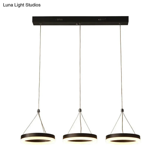 Modern Led Drop Pendant Light - Ring Shaped Gold/Coffee Warm/White