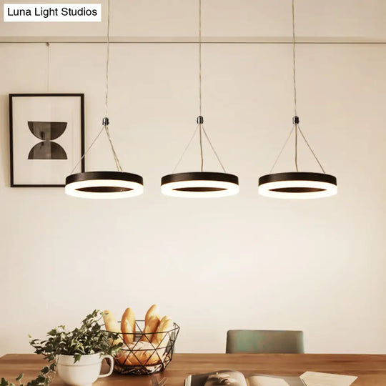 Modern Led Drop Pendant Light - Ring Shaped Gold/Coffee Warm/White