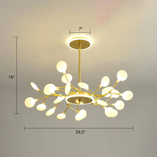 Modern Led Firefly Chandelier For Stylish Living Rooms 30 / Gold