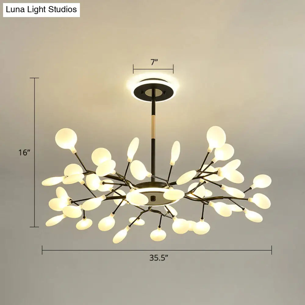 Modern Acrylic Led Chandelier - Stylish Lighting Fixture For Living Rooms 45 / Black