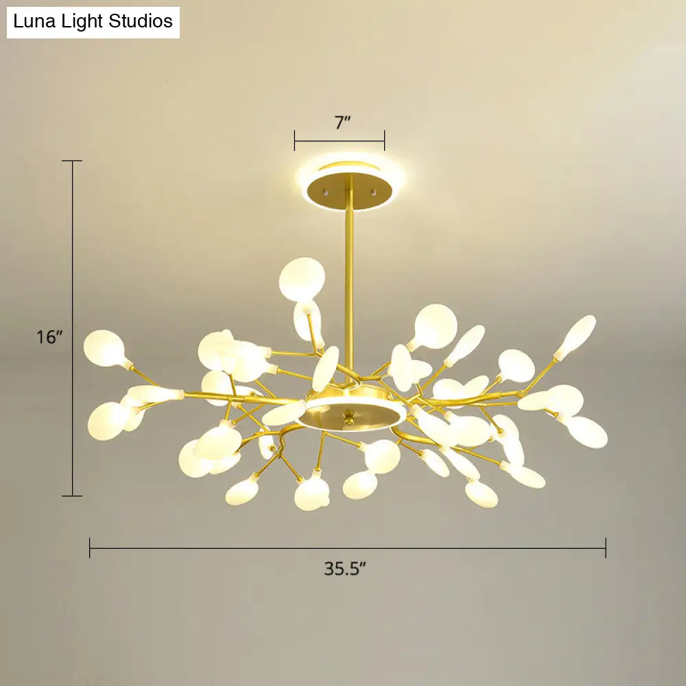 Modern Acrylic Led Chandelier - Stylish Lighting Fixture For Living Rooms 45 / Gold