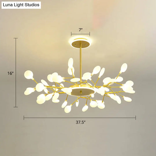 Modern Acrylic Led Chandelier - Stylish Lighting Fixture For Living Rooms 54 / Gold