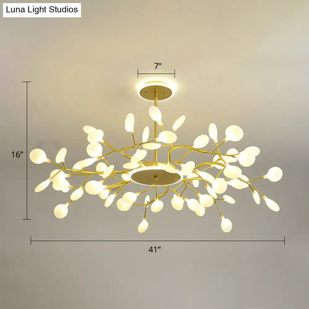 Modern Acrylic Led Chandelier - Stylish Lighting Fixture For Living Rooms 63 / Gold