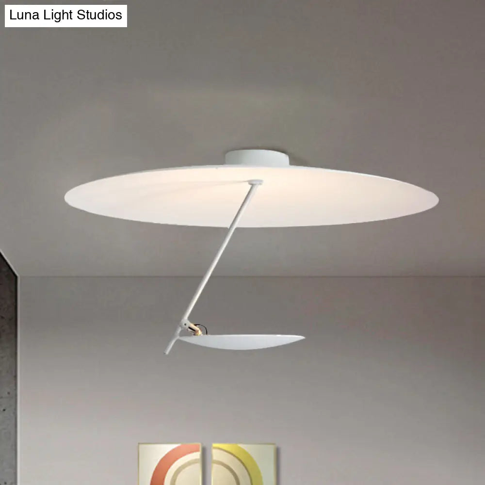 Modern Led Flush Mount Ceiling Light For Bedroom - 19.5/23.5 Wide White / 19.5