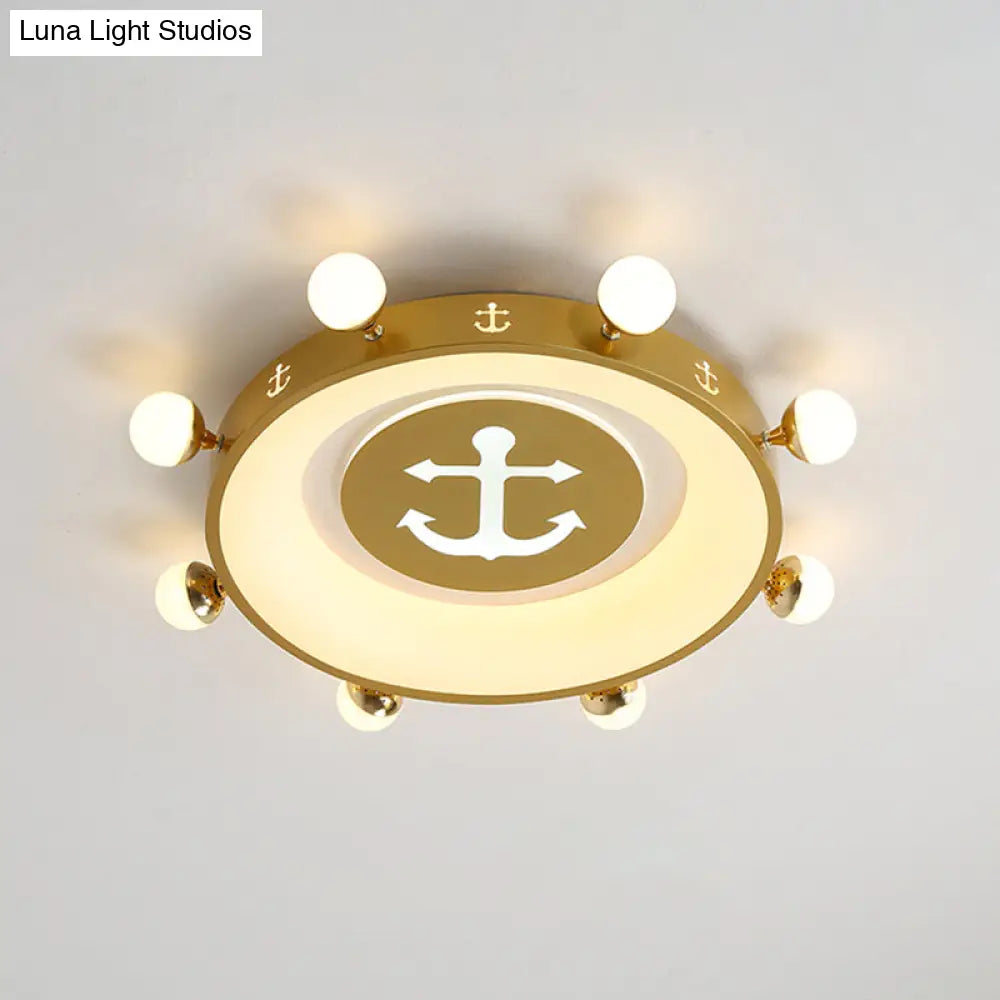 Modern Led Flush Mount Ceiling Light For Children’s Room - Circle Shape