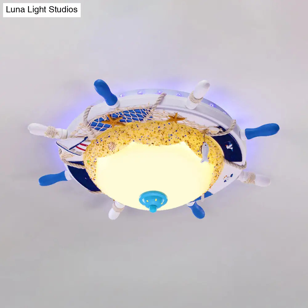 Modern Led Flush Mount Ceiling Light For Childs Mediterranean-Style Bedroom