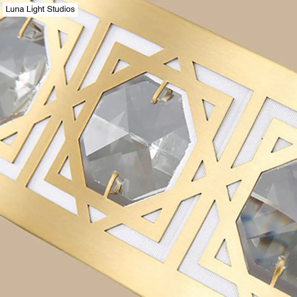 Modern Led Flush Mount Crystal Ceiling Lamp For Bedroom - 3 Sizes Available