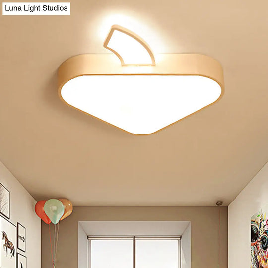 Modern Led Flush Mount Lamp With Acrylic Shade - Bedroom Ceiling Fixture In Warm/White Light White /