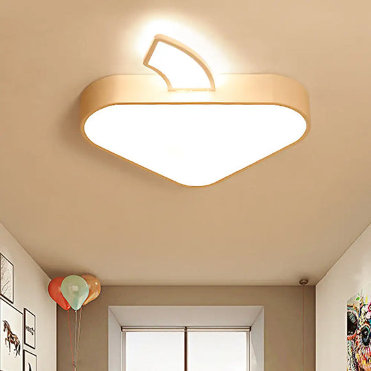 Modern Led Flush Mount Lamp With Acrylic Shade - Bedroom Ceiling Fixture In Warm/White Light White /
