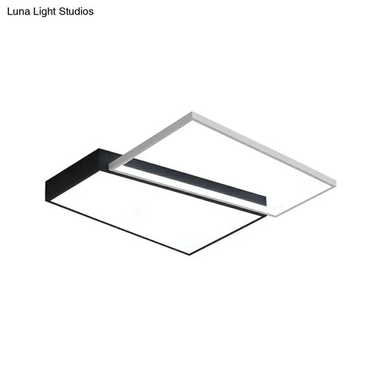 Modern Led Flush Mount Light For Bedroom Ceiling With Sleek Acrylic Shade