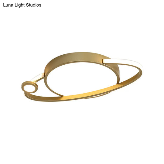 Modern Led Flush Mount Spotlight - Gold Circle Acrylic Ceiling Light In Warm/White