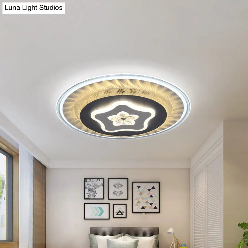 Modern Led Grey Star/Loving Heart Ceiling Lamp For Bedroom / Star