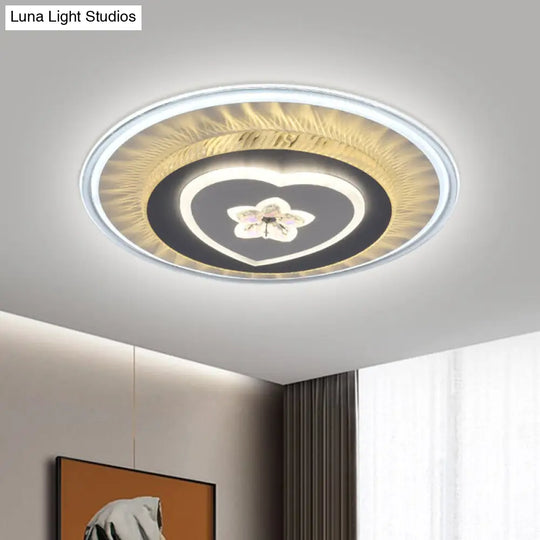 Modern Led Grey Star/Loving Heart Ceiling Lamp For Bedroom / Loving