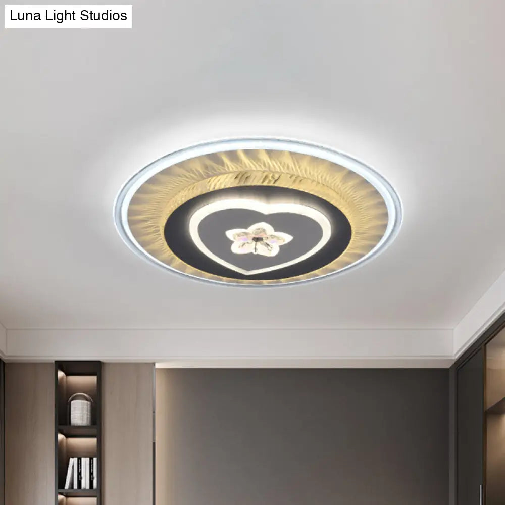 Modern Led Grey Star/Loving Heart Ceiling Lamp For Bedroom