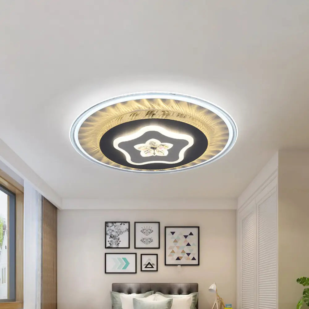 Modern Led Grey Star/Loving Heart Ceiling Lamp For Bedroom / Star