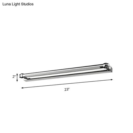 Modern Led Indoor Vanity Lamp - Stainless Steel Chrome Finish