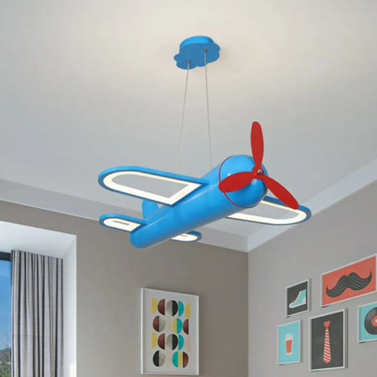 Modern Led Kindergarten Ceiling Light With Acrylic Chandelier Fixture Blue / 18 Warm