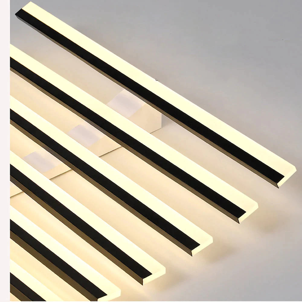 Modern Led Living Room Ceiling Lamp Simple Nordic Creative Square Line Restaurant Light In The