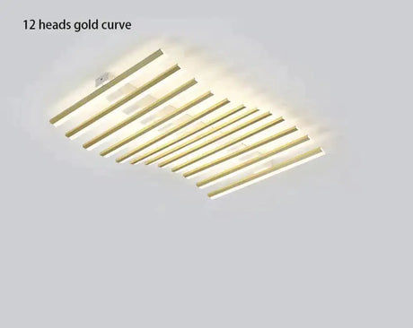 Modern Led Living Room Ceiling Lamp Simple Nordic Creative Square Line Restaurant Light In The