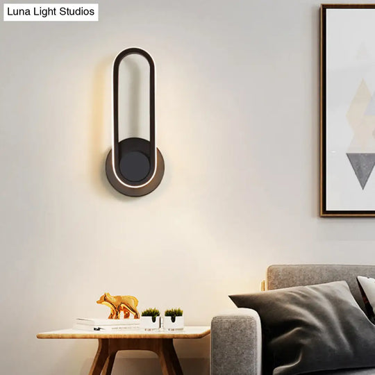 Modern Led Metal Bedside Wall Sconce With Rotatable Head